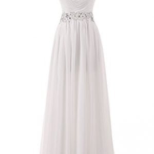 Abaowedding Women's Chiffon V Neck Shoulder Straps Long Wedding Evening Dress