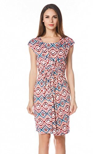 Bearsland Women's Maternity Floral Short Sleeves Nursing Breastfeeding Dresses
