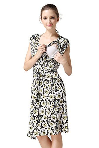 Emotion Moms Summer Flower Maternity Clothes Breastfeeding Nursing Dresses for Pregnant Women - Image 3