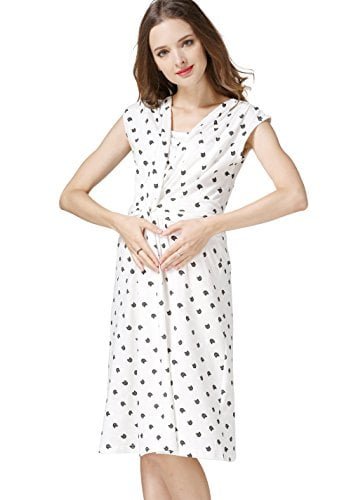 Emotion Moms Summer Flower Maternity Clothes Breastfeeding Nursing Dresses for Pregnant Women - Image 5