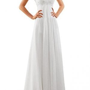 Erosebridal New Sleeveless Lace Chiffon Wedding Dress Bridal Gown