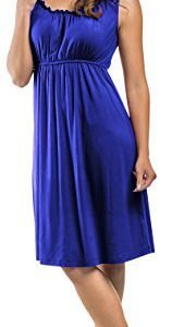 My Bella Mama Maternity & Nursing Dress Elastic Neck Empire Waist - Sleeveless