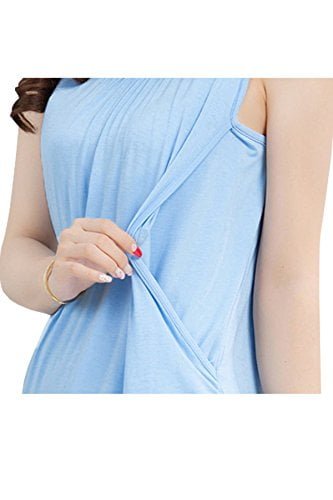 Smallshow Women's Maternity Nursing Tank Top Sleeveless Comfy Breastfeeding Clothes - Image 2