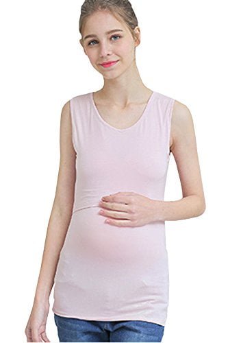 Smallshow Women's Sleeveless Maternity Nursing Tank Tops Breastfeeding Clothes