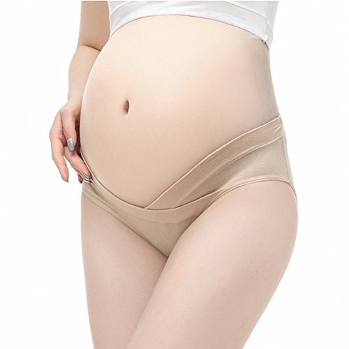 BOOPH Women's Under The Bump Cotton Maternity Panties Underwear 5 Pack - Image 3