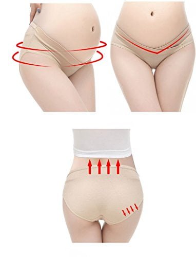 PIDAY Women's Under The Bump Cotton Maternity Hipsters Panties Multi Pack - Image 3