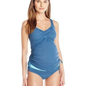 PregO Maternity Women's Dot Twist Tankini
