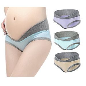 Sept.Filles Multi-Pack Cotton Maternity Pregnant Underwear Postpartum Mother Under Bump Panties
