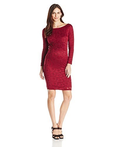 Ingrid & Isabel Women's Boatneck Lace Maternity Dress