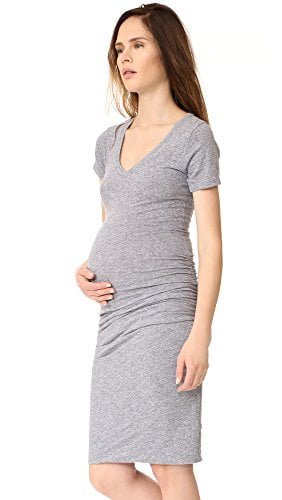 Monrow Women's Maternity Shirred Tee Dress - Image 3