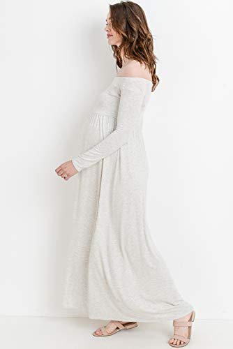 Women's Maternity Off Shoulder Dress - Maxi, Baby Shower, Photography, Made in USA - Image 3
