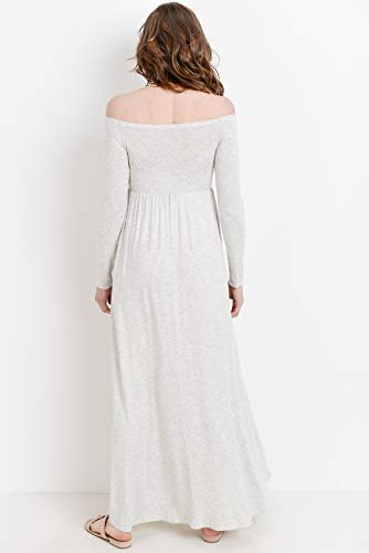 Women's Maternity Off Shoulder Dress - Maxi, Baby Shower, Photography, Made in USA - Image 4