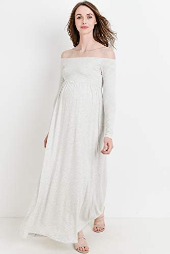 Women's Maternity Off Shoulder Dress - Maxi, Baby Shower, Photography, Made in USA - Image 5